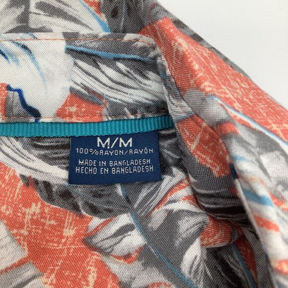 Havana Jim Mens Coral Rayon Short Sleeve Button Up Shirt‎ Size Medium NWT - Picture 5 of 8